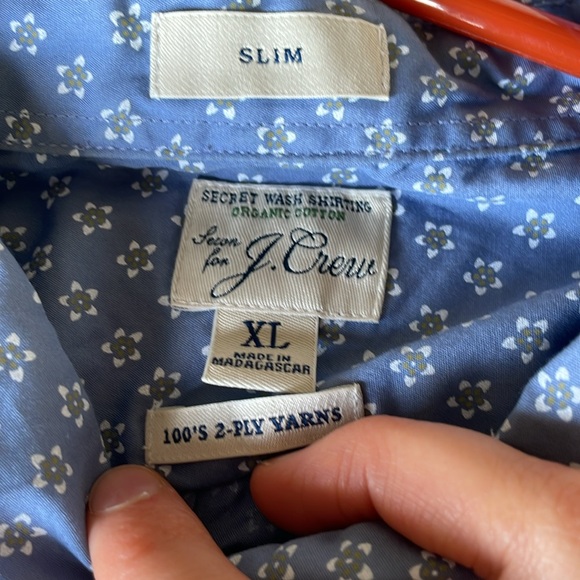 J. Crew organic cotton men’s button down size XL slim - Picture 2 of 3